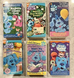 Blue's Clues VHS Lot of 6 tapes Nick Jr.