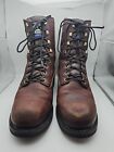 Georgia Boot 8 Inch Lace Up Brown Leather Work Boot Sz 13 Wide Soft Toe Comfort