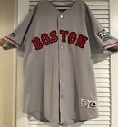 Authentic Majestic 2004 World Series #33 Red Sox Jersey- Grey - L - GOOD COND.