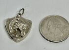 Victorian 1898 Sterling Horse in Horse Shoe Equestrian Heart Locket Pendant H/M