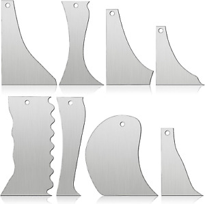 8 Pcs Metal Pottery Tool Profile Rib Bundle Stainless Steel Clay Scraper...