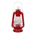 STANSPORT HURRICANE LANTERN RED 12 IN METAL GLASS GLOBE OUTDOOR CAMPING NEW