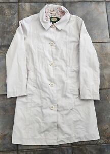 Vintage Women’s Small Cabela's Trench Coat White Lined Rain Jacket