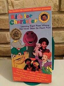 Kids for Character (VHS) Barney Gullah Gullah Island Tom Selleck - 1990s Rare