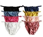 Yavorrs 8 Pairs100% Pure Silk Women's Bikini String Panties S M L XL 2X Multicol