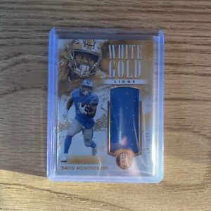 2023 Panini Gold Standard David Montgomery Patch White Gold #’d/299 LIONS