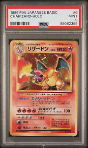 PSA 9 MINT Charizard Base Set No.006 Holo Rare 1996 Japanese Graded Pokemon Card