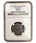 2004-D 25C Wisconsin State Extra LEAF LOW Washington Quarter NGC MS64 Coin 9-003