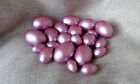 Set of 8 Small Pink wooden eggs Decorate for Easter Pysanky Pysanka Handmade 1