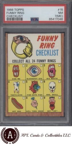 1966 Topps #15 Funny Ring Checklist PSA 7 (MC)