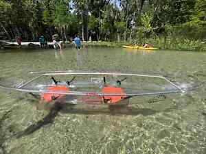 Transparent Crystal Clear Glass Bottom Kayak Kayaks with 2 Seat& Paddles a0UT