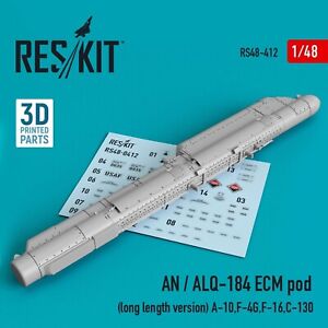 1/48 Reskit RS48-0412 AN / ALQ-184 ECM pod (long length version) (A-10,F-4G,F-16