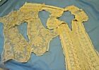2 Antique Lace Collars with Bibs and Backs Tambour Lace and ?