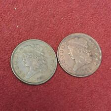 .5c U.S. Lot of Classic Head Half Cent - 2 Coins  