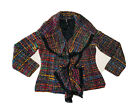 Berek Women's Multicolor Rayon/Acrylic Ruffle Hook Clasp Sweater; Size Petite S