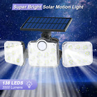 Large Solar Light 138 LED Motion Sensor Outdoor Garden Street Wall Security Lamp