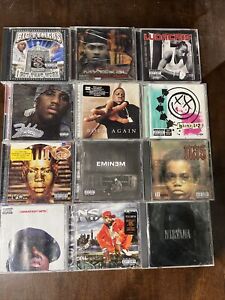 12 CD Lot Rap/rock Nas Biggie Nirvana Mystikal Fabulous Big Timers Eminem Luda