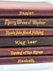 Antique Shakespeare Leather Mini Books set of 6 Knickerbocker Leather & Novelty