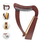 15 Strings Levers Harp Irish Highland Solid Rosewood Natural Finished Tuning Key