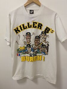 VTG 1988 KILLER B'S of the BURGH Pittsburgh Pirates Shirt Large L Bonds Bonilla