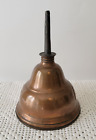 Antique Vintage Copper Oil Can With Spout Thumb Oiler 6 3/4