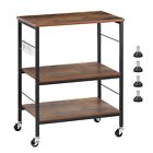 ETELI Microwave Oven Stand Table 3 Tier MDF Kitchen Bakers Rack Microwave Car...