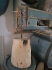 Early Primitive Large Wooden Rush Candleholder