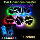 LED CarCup Drink Holder Logo Ambient Light USB Charging Luminous Coaster for Car