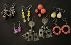 Lot of 7 Pairs Of Mixed Pierced Earrings Various Types/Sizes Great Mix (1)