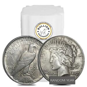 Roll of 20 - 1922-1935 Peace Silver Dollar VG-XF (Random Year)