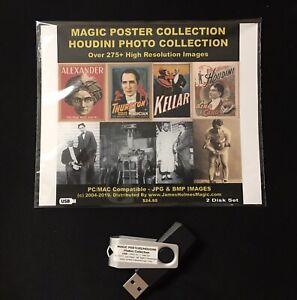 Magic Posters/Houdini Photo Collection - USB Drive - With  2500dpi Poster files