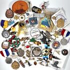 New ListingHUGE Vintage Trinket Lot Pins Keychains Awards Medals & more
