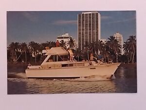 Postcard - Boating in Miami - Alamo Rental Car Advertising