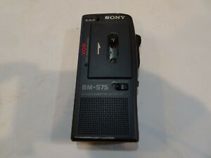 New ListingNO SOUND Sony BM575 Voice-Activated Microcassette Recorder Black Cassette Player