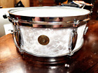 1960's Gretsch Dixieland ( Model 4105) Snare Drum, White Marine Pearl