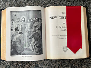 Vintage A.J. Holman 5F LARGE Pictorial Family HOLY BIBLE - KJV - CONCORDANCE