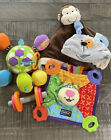 Developmental Baby Toys Lot Nubby monkey, Infantino Turtle Tiddley Winks Blanket