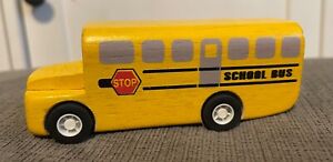 Used Plan Toys City Series School Bus,  Wooden