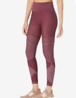 Spanx Look At Me Now Seamless Moto Leggings Size S Burgundy Red Active Slimming