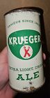 Krueger Extra Light Cream Ale Flat Top Beer Can Newark, NJ
