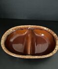 New ListingHull Pottery Oval  Oven Proof Divided Dish Serving Bowl Baking Dish