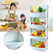 4 Tier Kitchen Storage Basket Fruit Vegetable Holder Rack Stand Shelf Organizer