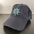Seattle Mariners MLB Nike Team Compass Logo Blue Relaxed Cotton Strapback Hat