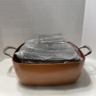 New ListingCopper Chef 11 inch Square Non-Stick Frying Pan With Fryer Basket, No LID, NEW!!