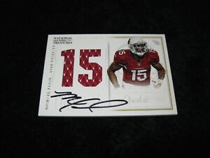 2012 NATIONAL TREASURES COLOSSAL MATERIALS AUTO MICHAEL FLOYD RCSP#26/50 (READ)