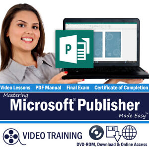 Learn Microsoft PUBLISHER 2019 and 365 Training DVD & Digital Course 64 Lessons