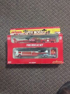 Majorette Super Movers Fire Rescue Set #960 - RARE Box Shows Some Flaws See Pic