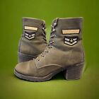 Madden NYC Klarra-P Combat Boots Army Green Ankle Lace Up Women's 7M