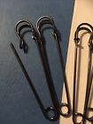 5 X LARGE 10cm DURABLE STRONG METAL SAFETY KILT PIN SCARF BROOCH  STITCH Holder