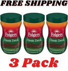 Folgers Classic Decaf Instant Coffee Crystals, 8 Ounce 3 Pack